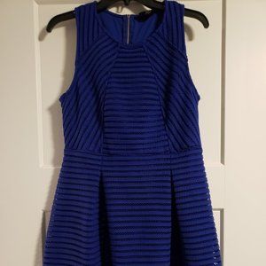 Royal Blue Net Overlay Fit and Flare Dress Mossimo